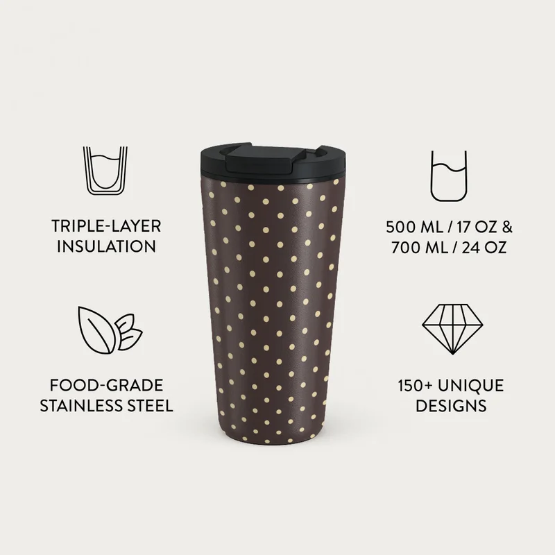 BURGA Burga Sorry Busy 700ml Travel Mug Flap & Straw Set Lid Combo – BPA-Free Stainless Steel, Triple-Layer Insulated, Leak-Resistant, Premium Printed Design – Hot & Cold Drinks